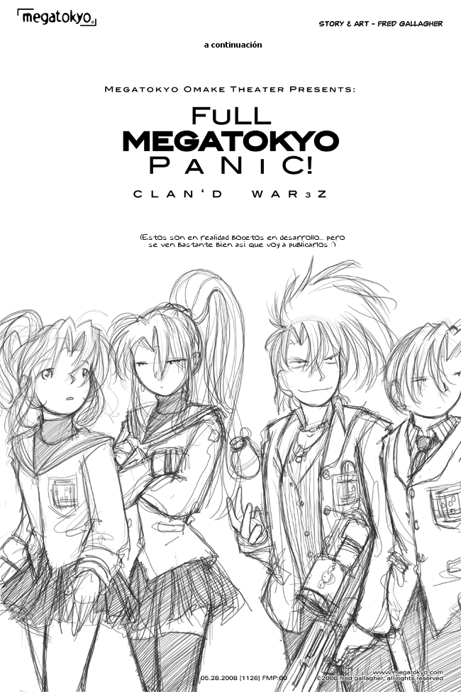 Tira #1126: Megatokyo Omake Theater: Full Megatokyo Panic - Clan'd War3z