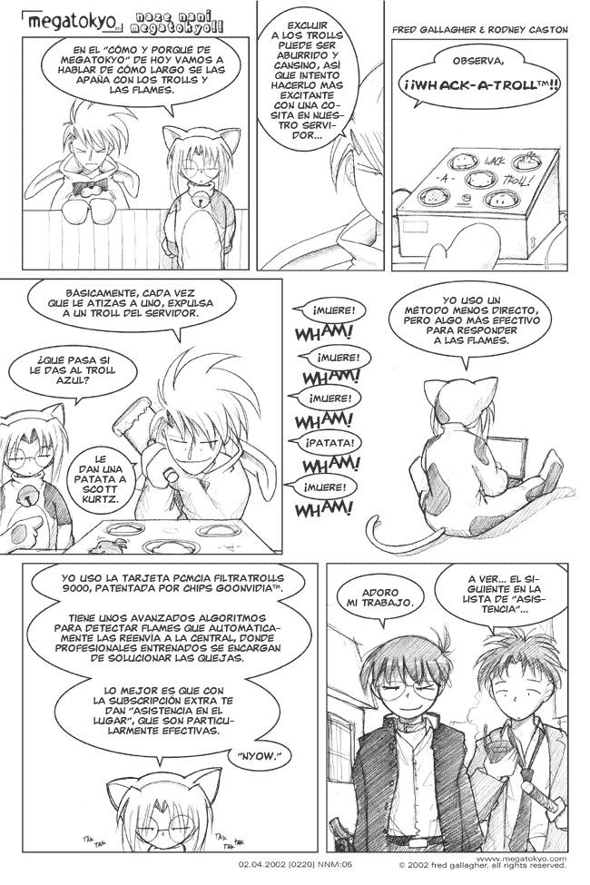 Tira #220: Naze Nani Megatokyo: Trolls y Flames