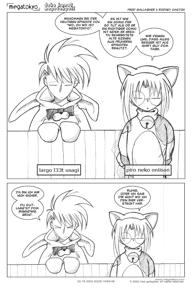 Strip #225: Doko Kana Megatokyo!