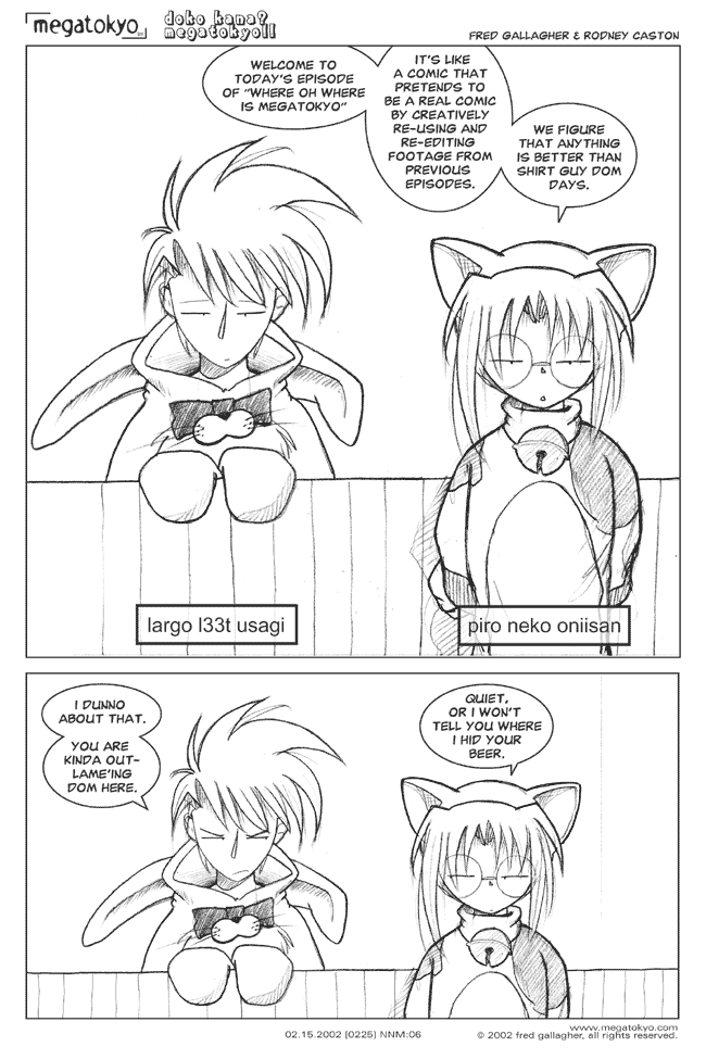 strip #225: Doko Kana Megatokyo!