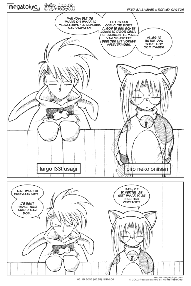 strip #225: doko kana megatokyo!